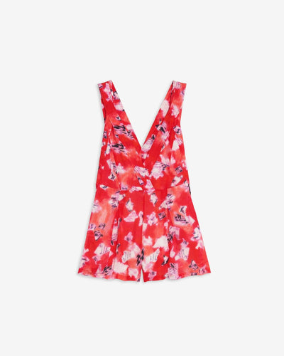 Anas Romper - Mixed Red