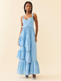 Reba Dress - Pearly Blue