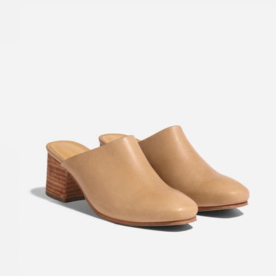 All-Day Heeled Mule - Almond