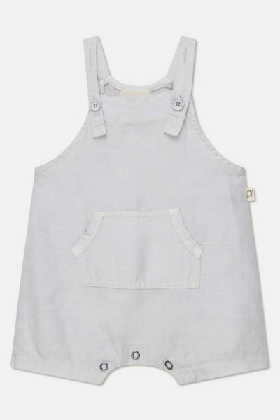 Tencel linen baby overalls - Soft grey
