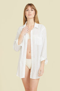 Positano Shirt Dress - White