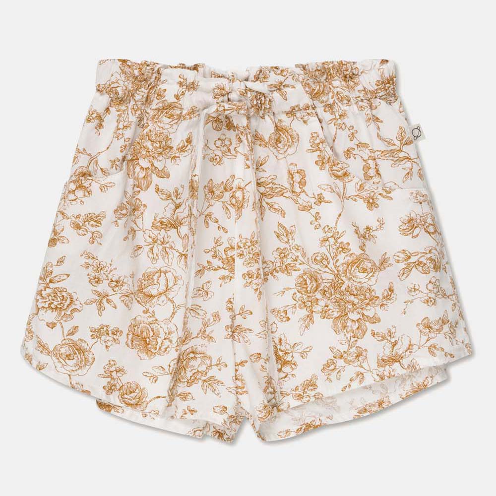 Cotton Floral Shorts - Ivory/Oil