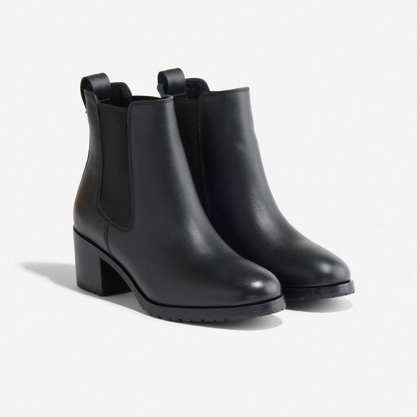 Ana Go-To Heeled Chelsea Boot - Black/Black - FINAL SALE