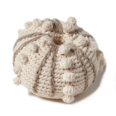 Sea Urchin Rattle Ecru - 100% Organic Cotton / Ecru / One Size - ’Rattles - Baby Adult’