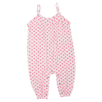 Tank Pant Romper - Pink Hearts