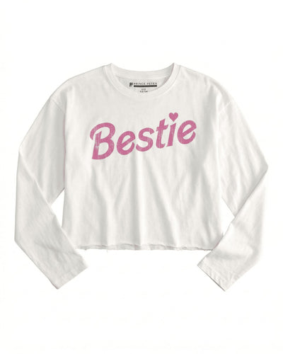 Bestie Crop Little Kids - White