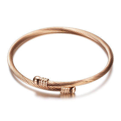 18k Rose Gold Wrap Bangle