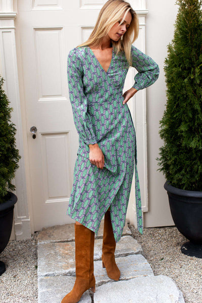 Bishop Sleeve Dress - Twin Chain Kashmir