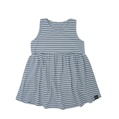 Crescent Moon Dress - Blue Stripes - Dresses