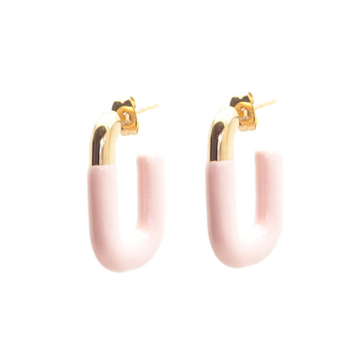Ella Stud Dangle Earrings - Pink