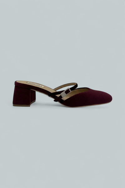Valarie Pumps - Wine Velvet