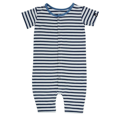 Shortie - Navy Stripe - Newborn - Onesie