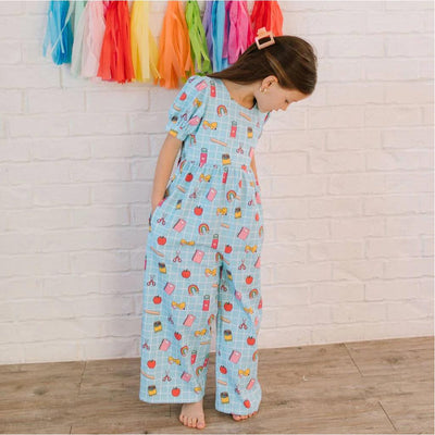 Puff Leggy Romper - Back To School