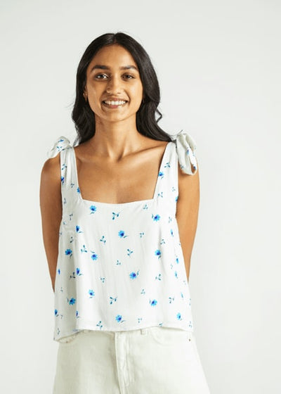 Tie Up Crop Top - Ivory