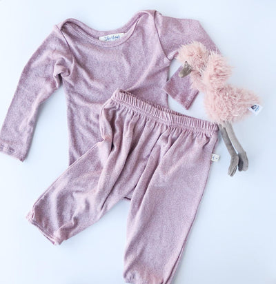 Baby Cozy Pants - Lilac Heather