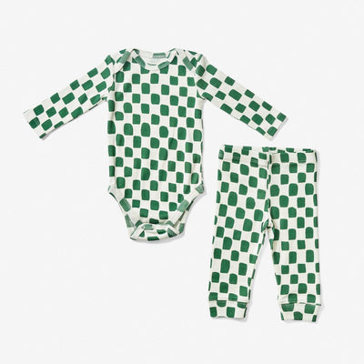 Onesie + Pant Set - Checker | Juniper - Bodysuit