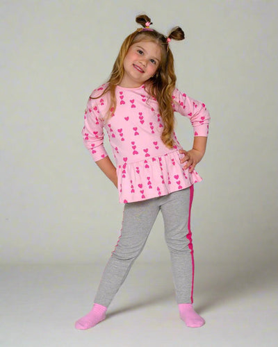 The Hearts Top - Pink on Pink
