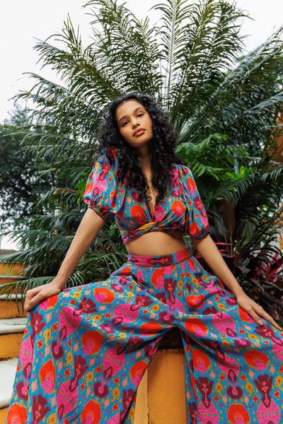 Rami Pant - Abstract Ikat Multi - Pants