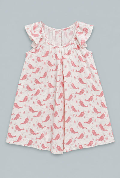 Babydoll Dress - Narwhal Pink
