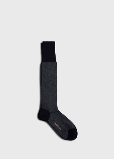 Textured Oxford Dress Sock - Black