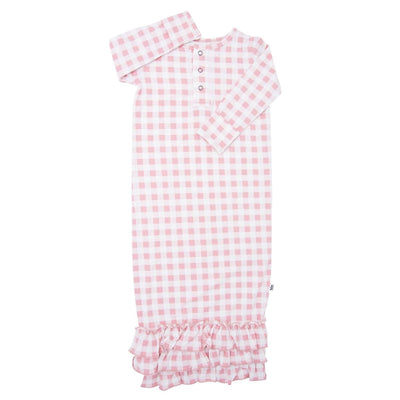 Ruffle Gown - Pink Gingham