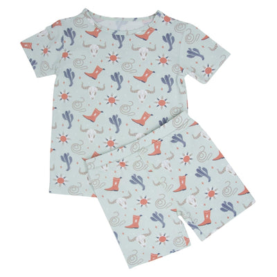 Bulls Boots Lasso Western Summer Pajama Set - Dude Ranch