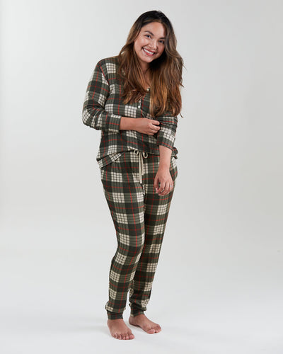 Mama Henley Top - Winter Plaid - Pajamas