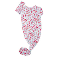 Knotted Gown - Crimson Floral