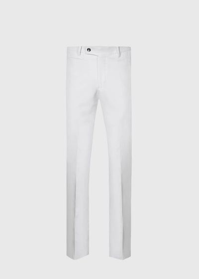 Cotton Stretch Pant - White