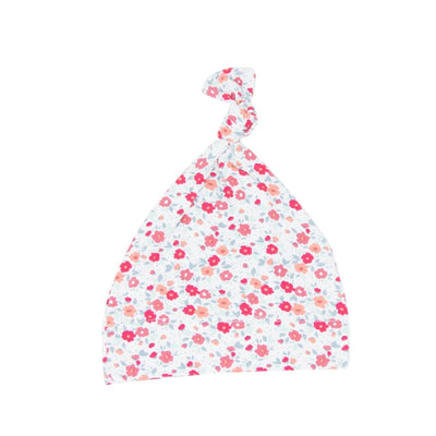 Knot Hat - Crimson Floral