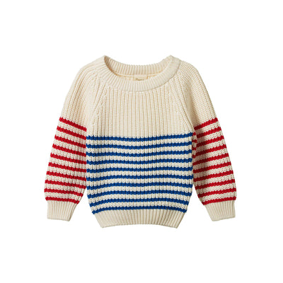 Billy Baby Jumper Mariner/Red Sailor Stripe