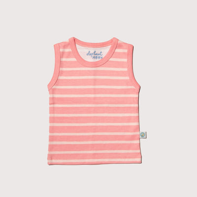 Sleeveless Vest - Peony Stripe
