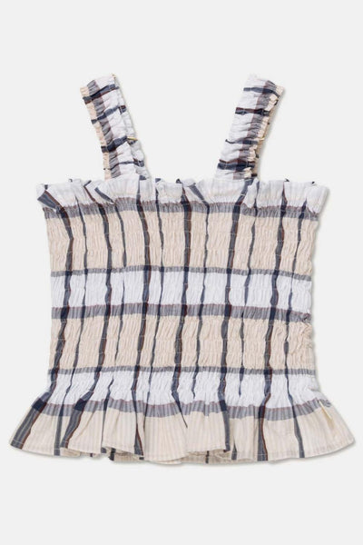 Plaid seersucker top - Unique