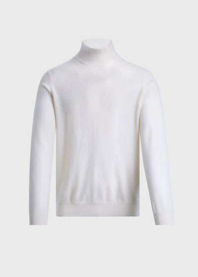 Cashmere Turtleneck Sweater - White