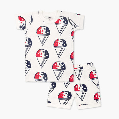 Two-Piece Shorty Pajama Set - Snowcone Celebration