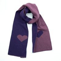 8"x60" Jaquard Scarf Two Tone - Aubergine/mauve