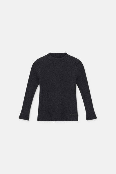 Organic rib sweater - Dark grey