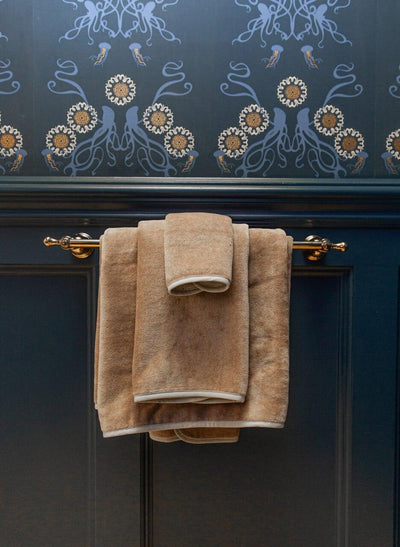 French Terry Bath Towel Collection - White Sand