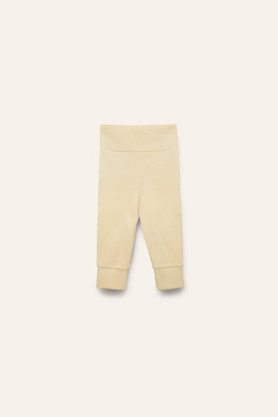 Organic Pima Cotton Baby Leggings - Light Yellow - Leggings