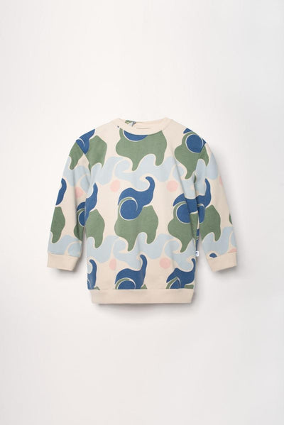 Organic Pima cotton kids sweatshirt - Wave