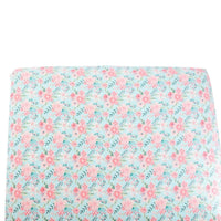 Crib Sheet - Aqua Floral