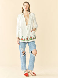 Sloan Blazer x Larsen McDowell - White Larsen Watercolor