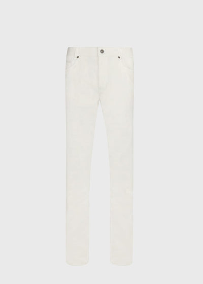 5-Pocket White Jean Pant - White