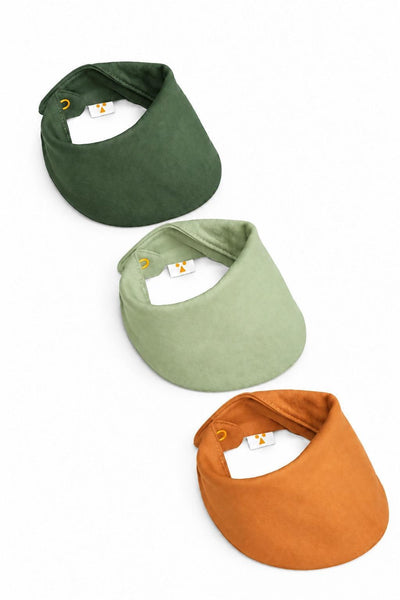 Mäus Terry Bib 3-Pack - Earthy