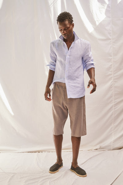 Men's Casual Linen Short - Grey