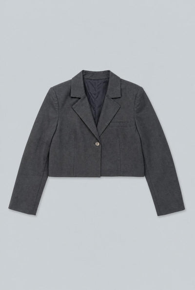 Cropped Blazer - Black
