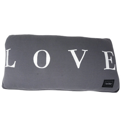 Love Pillow Sham - Charcoal Ribbed