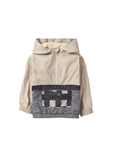 Check Block Windbreaker - Mushroom