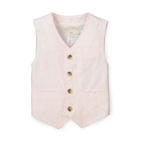 Seersucker Suit Vest Light Pink - Light Pink Seersucker