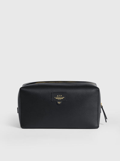 Pomaia Grained Calf - Black/Contrast Stitch